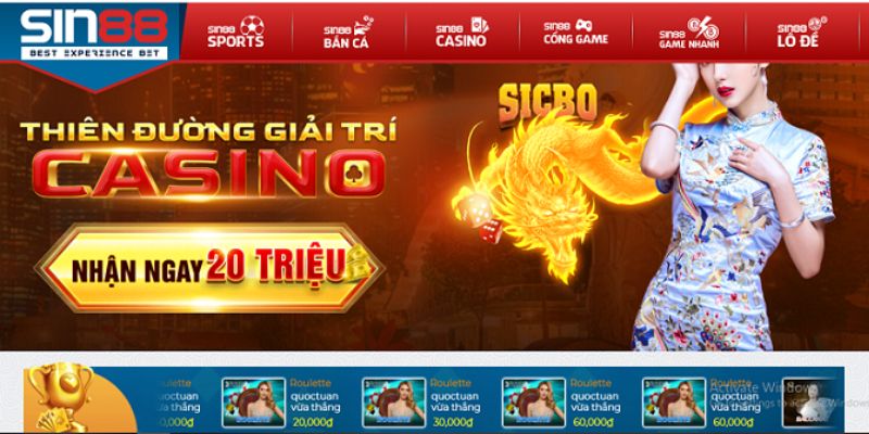 Sin88 - Sân Chơi Cá Cược Uy Tín Top Đầu Việt Nam Năm 2024 3 Kho game đa dạng các thể loại